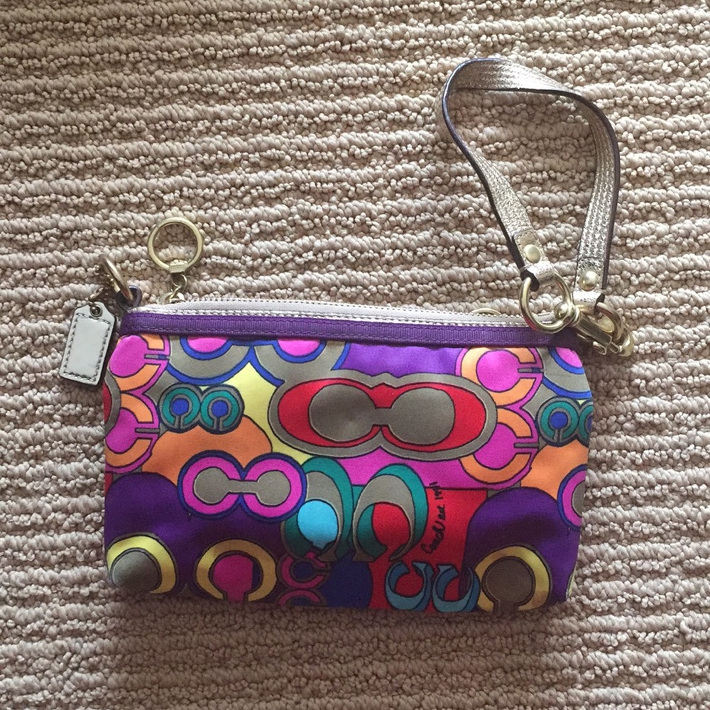 Coach Poppy Collection Wristlet Multicolored - Picture 2 of 2